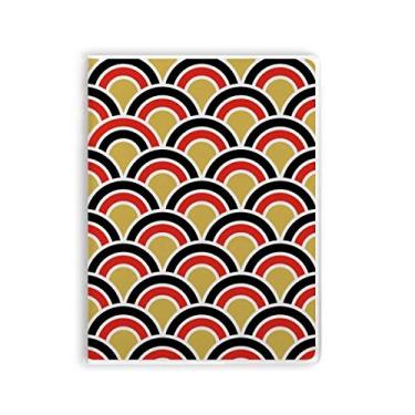 Imagem de Caderno Squama vermelho dourado preto padrão capa de chiclete diário capa macia