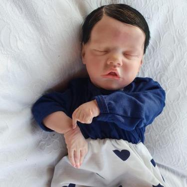 Imagem de Bebê Reborn Menino Olhos Fechados Pronta Entrega - Mundo Azul E Rosa