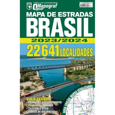 Imagem de Guia Mapograf Mapa de Estradas Brasil 2023/2024 - Espiral