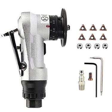 Imagem de HUIOP Rebarbadora,Máquina de chanfrar pneumática Carpinteiro Ferramenta de chanfrar Portátil Moedor de mão Metal Madeira Acrílico Rebarbador Biselado Máquina de aparar