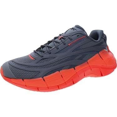 Imagem de Reebok Tênis de corrida masculino Zig Kinetica 2.5 Fitness Workout, Cinza puro/laranja flare, 9.5 Women/8 Men