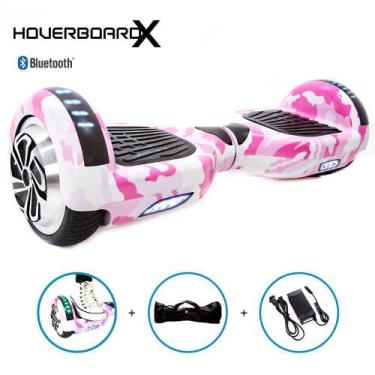 Imagem de Skate Elétrico 6,5 Rosa Militar Hoverboardx Bluetooth