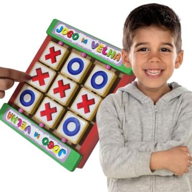 Imagem de Jogo da Velha de Girar em Madeira Brinquedo Educativo