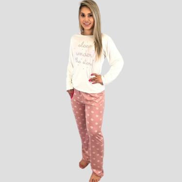 Imagem de Pijama Longo Inverno Sleep Calça Geladinha Rosa Manga Longa