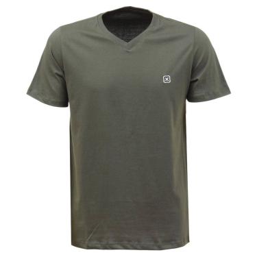 Imagem de Camiseta Masculina Verde Militar Básica TXC 37072