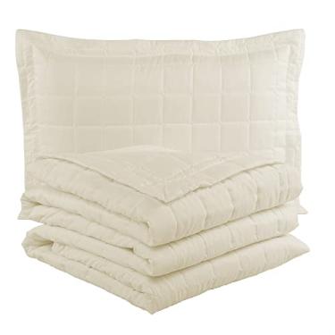 Imagem de Cobre Leito Colcha Cama Casal King 3 Peças Matelado Soft Cor:Areia