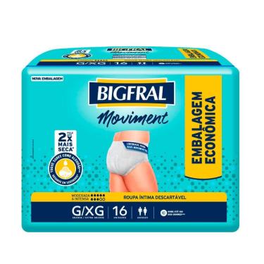 Imagem de Roupa Íntima Bigfral Moviment G/XG 16 Unidades