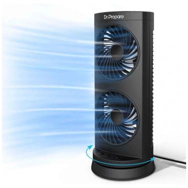 Imagem de Ventilador de Torre Dr. s, Lâmina, 3 Velocidades, Silencioso, 16W, 110v, DR.PREPARE, Preto