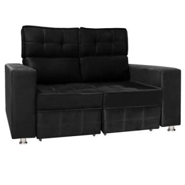 Imagem de Sofá Retrátil e Reclinável 2 Lugares Londres 1.60cm C/Molas - Veludo -