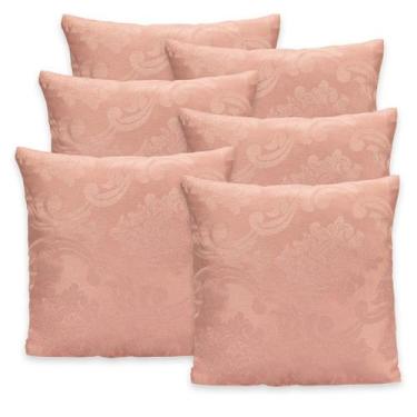 Imagem de Kit 6 Capas de Almofada c/ Zíper em Jacquard Adamascado Luxo 40cm x 40