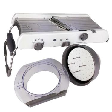 Imagem de Mandolin Profissional Ajustável Cortador Fatiador Legumes Frutas 4 esp