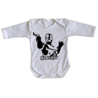 Imagem de body nenê criança roupa bebê manga longa Robocop robo - Empório Dutra,