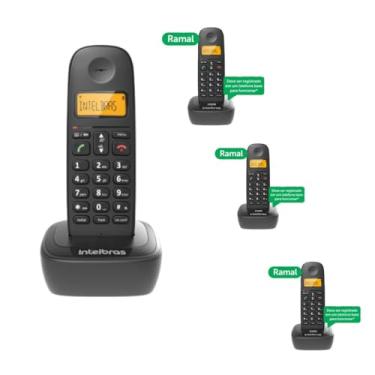 Imagem de Kit Telefone Sem Fio TS 2510 + 3 Ramal TS 2511 Intelbras