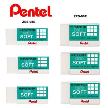 Imagem de Borracha Pentel Hi-polymer Soft - ZES-08E e ZES-05E Kit C/6