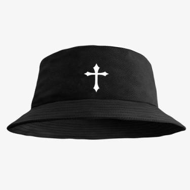 Imagem de Boné Chapéu Bucket Hat Estampado Cruz - MP Moda Masculina, Único, Pret