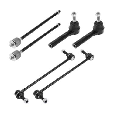 Imagem de X AUTOHAUX Kit de suspensão dianteira com 6 peças, extremidade externa interna, barra oscilante para Chrysler Town & Country 2008-2010 para Volkswagen Routan 2009-2011