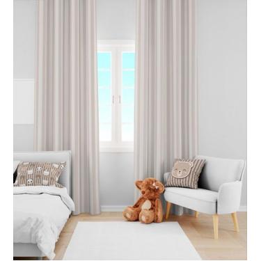 Imagem de Kit Quarto Infantil Ursinhos Listrado Neutro - 3 Itens - Core Decore