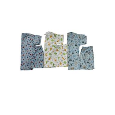 Imagem de Kit 3 Conjuntos Pijama Infantil Menino Estampas Sortidas - Olv Jeans, 