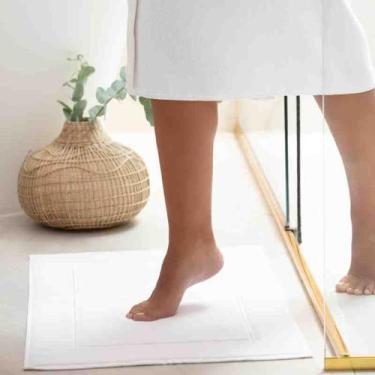 Imagem de Toalha de Piso Lázio 48x80 cm Branco/Branco Kacyumara