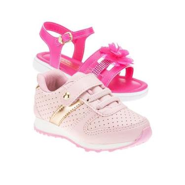 Imagem de Tenis Feminino e Sandalia Menina - KIT 2 PARES Tam 23 ao 34 - sapatinh