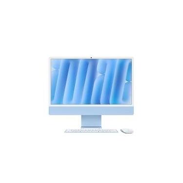 Imagem de iMac Apple Tela Retina 24" 4.5K, Chip M4, CPU 10 Núcleos, GPU 10 Núcleos, Neural Engine de 16 Núcleos, 16GB RAM, 256GB SSD, Azul - MWV13BZ/A