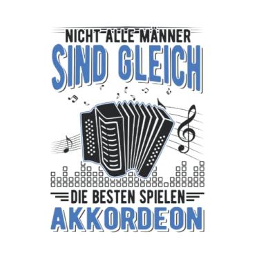 Imagem de Akkordeon Notizbuch: Akkordeon Mann Ziehharmonika Akkordeonist / 6x9 Zoll / 120 linierte Seiten
