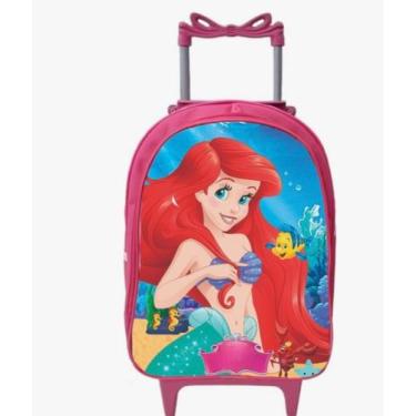 Imagem de Mochila escolar sereia ariel - Jamesvariedades , rosa