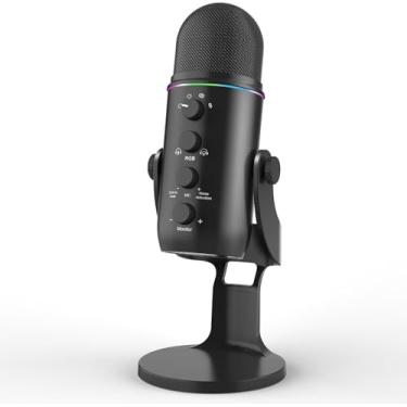 Imagem de MAYBESTA Microfone condensador USB para PC - Microfone de jogos com 4 padrões de gravação para laptop, desktop, Mac PS4/PS5 - microfones RGB para computador, streaming, podcast, cantar, Twitch YouTube