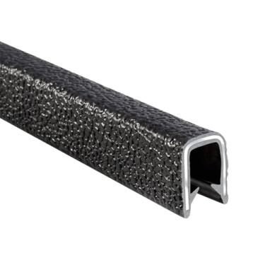 Imagem de TRIM-LOK-75B3X1/8-100 Edge Trim – Serve para Bordas de 1/8”, Comprimento de Perna de 7/16”, Comprimento de 100', Preto, Textura de Seixo – Protetor de Bordas de Pvc Flexível para Superfícies Afiadas/Á