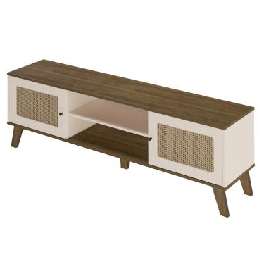 Imagem de Rack Bancada Para Tv 75 Pol 180 cm 4524 Pinho Off White ARLY