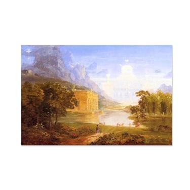 Imagem de FLUCK famosas pinturas a óleo reprodução, a cruz e o mundo pinturas a óleo grandes e modernas galeria de paisagens envolvidas obras de arte giclée60 x 90 cm (24 x 35 in) sem moldura