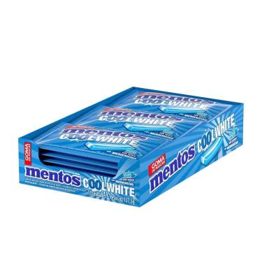 Imagem de Chiclete Mentos Cool White Peppermint 8,5g Embalagem com 15 Unidades