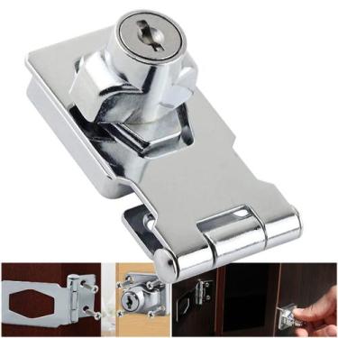 Imagem de Tranca Para Porta Fechadura Do Armário Trava Chave Casa Profissional -