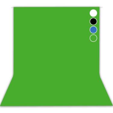 Imagem de Pksoiil Fundo de tela verde, folha de fundo verde virtual Chromakey, fundo fotográfico resistente a rugas de tecido para estúdio fotográfico, 25 x 3 m