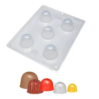 Imagem de Kit 2 Formas com 5 cavidades p/ Trufa Grande de Chocolate - Genérica