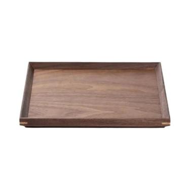 Imagem de Bandeja de Chá Japonesa em Madeira de Nogueira Preta - Suporte para Xí