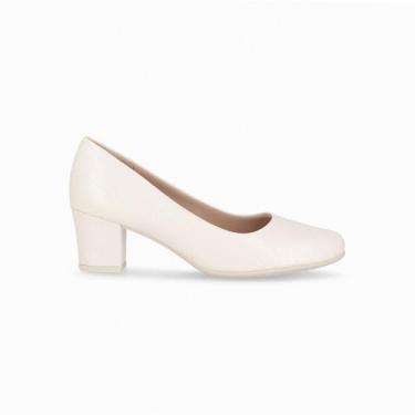 Imagem de Sapato Scarpin Piccadilly Laura Salto Médio, Off white, 35