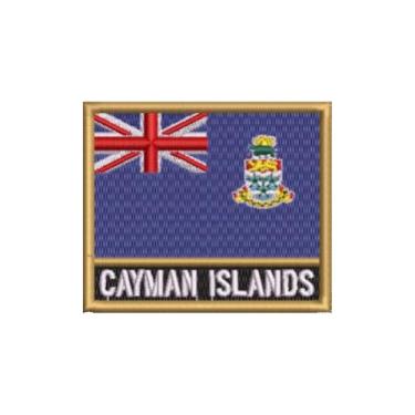 Imagem de BP0422N-001 Bandeira Ilhas Cayman Patch Bordado 7,5×6,3cm (D-Arquivo Matriz para bordar.)