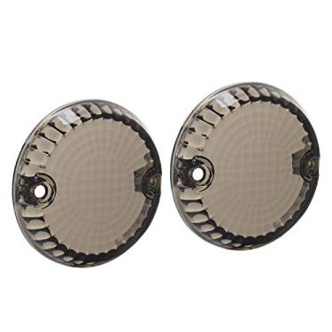 Imagem de NTHREEAUTO Capa de lente de seta fumada de 7,87 cm compatível com Kawasaki Vulcan, W650, Zephyr, Eliminator