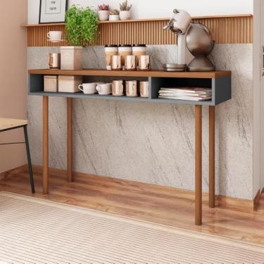 Imagem de Aparador De Sala Retro Com Pés De Madeira Para Sala De Estar E Jantar Caemmun