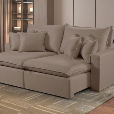 Imagem de Sofá Retrátil e Reclinável 4 Lugares M-196 2,50m Molas Ensacadas Pillo