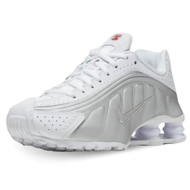 Imagem de NIKE Tênis de atletismo Shox R4 feminino, Multicolorido, branco, metálico, prata, laranja máximo 000, 18 BR