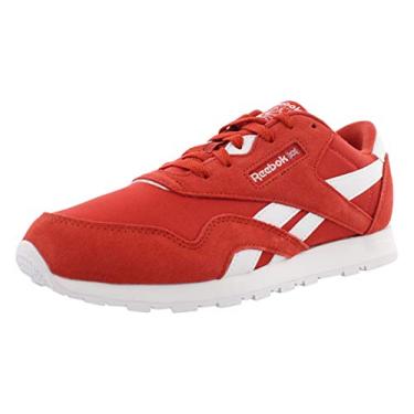 Imagem de Reebok Tênis infantil unissex de nylon clássico, Legacy vermelho/branco, 6.5