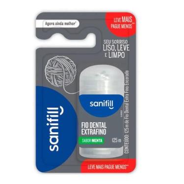 Imagem de Fio Dental Sanifill Extrafino Sabor Menta 125m Sanifill