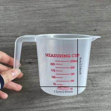 Imagem de Copos Medidores De Plástico Transparente 250/500/1000ml Ferramentas De