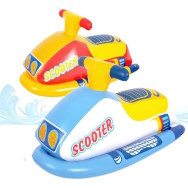 Imagem de Boia Inflável Jet Ski Scooter 91x51cm / Boia Infantil/Boia Piscina Praia/Brinquedo Verão (Azul)