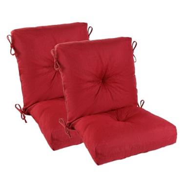 Imagem de LYLNBYWK Conjunto de 2 almofadas para cadeira de jantar de pátio, almofadas grossas para cadeira de balanço para ambientes externos, respirável e resistente ao desbotamento, 50,8 x 50,8 x 12,7 cm