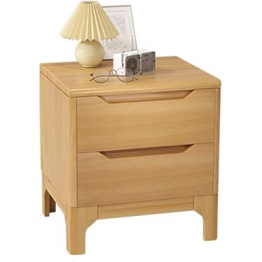 Imagem de Mesas De Cabeceira Com 2 Gavetas, Mesas De Cabeceira Geométricas Para Quarto, Criado-mudo Com Gaveta De Armazenamento, Com Pernas Afiladas, Para Quarto, Sala De Estar E Corredor, White, 50x41x50cm