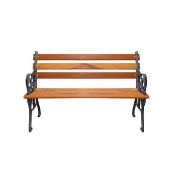 Imagem de BANCO JARDIM FRANCÊS DE MADEIRA ESTILO PRAÇA 100cm - Madeira Stok