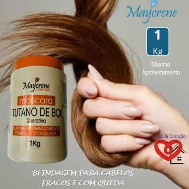 Imagem de Kit de Máscara Tutano De Boi D Pantenol e Queratina com 2kg ou 1kg May